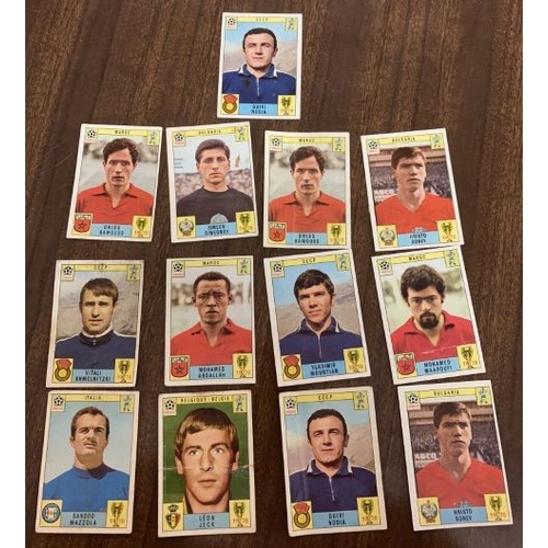 373 - A collection of vintage Football trading cards and stickers to include Mexico 70 from Panini.  Other... 