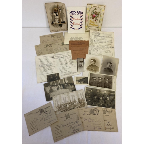 100 - A collection of WWI Military photographs and ephemera relating to Private Thomas Henry Jones 52897. ... 