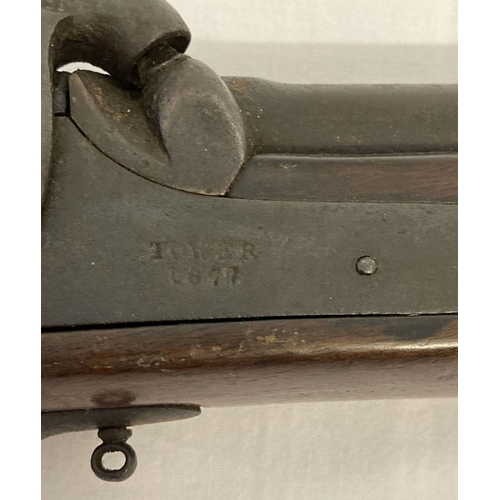 109 - An antique Enfield P53 Sergeants/foraging model .577 rifle-musket. With Tower mark, dated 1877.