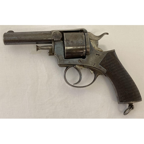 116 - An antique .442 R.I.C. Belfast No. 1 First revolver by Webley 1890/91. With wooden grip. Engraved J.... 