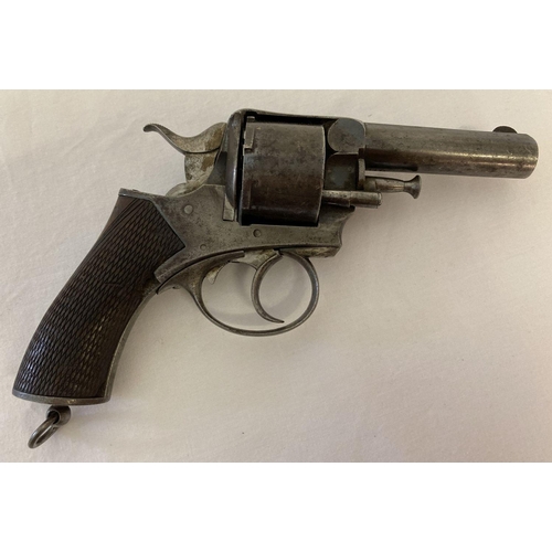 116 - An antique .442 R.I.C. Belfast No. 1 First revolver by Webley 1890/91. With wooden grip. Engraved J.... 