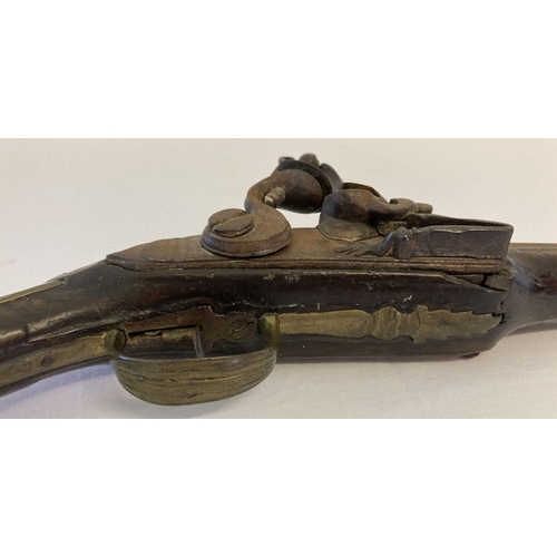 132 - A late 17th Century Spanish flintlock pistol with Spanish Armourers mark on the barrel.Decorative in... 