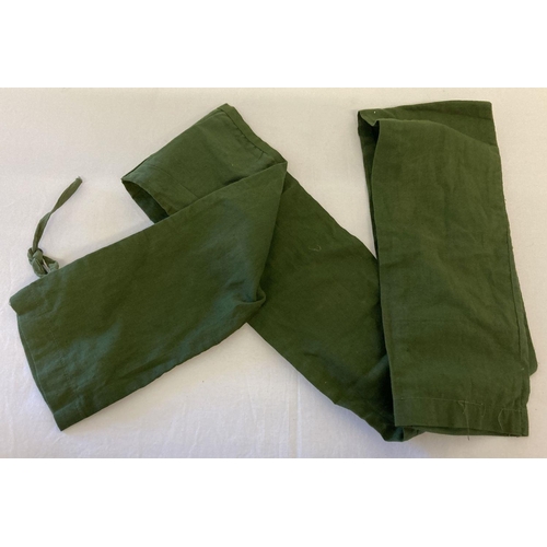 211 - A Vietnam War era green fabric Vietcong neck rice bag. These were filled with dried rice and carried... 