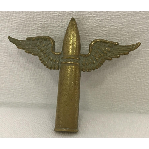 25 - A British WWII style RAF early Air Gunners brass 