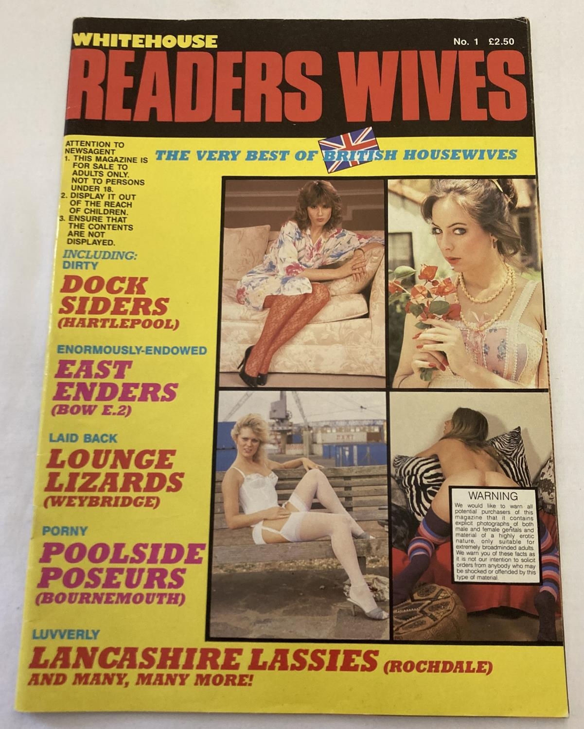 Issue no. 1 of vintage adult erotic magazine - Whitehouse; Readers Wives.