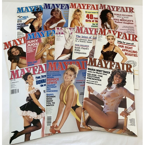 101 - 12 assorted issues of Mayfair; Entertainment for men magazine. To include issues from volume 22 -27.