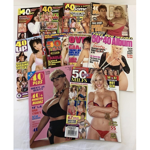 104 - 12 assorted adult erotic magazines, to include: 40 Something, Over 50, 40 Up and 40 Plus.