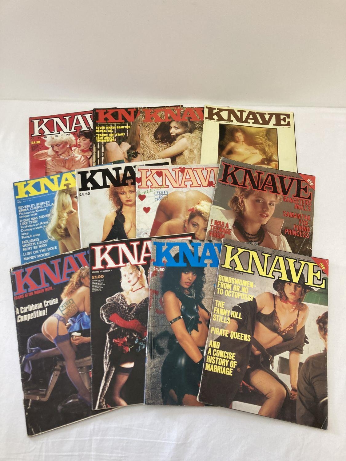 Samantha Sexy Telugu - 12 vintage issues of Knave, adult erotic magazine, to include volume 17  Christmas issue. Lot include