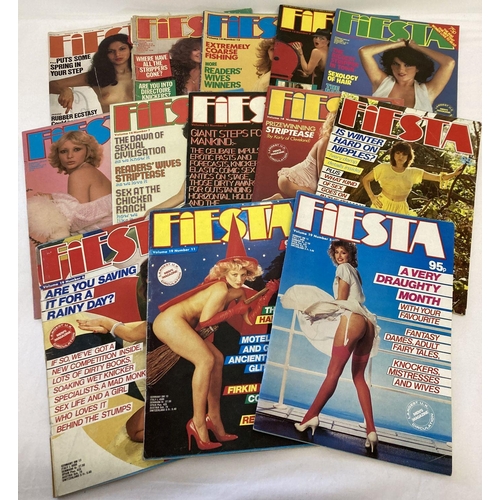 69 - 13 assorted vintage 1980's Fiesta, adult erotic magazine.