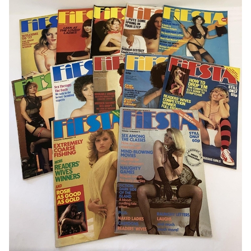 70 - 12 assorted vintage 1980's Fiesta, adult erotic magazine.