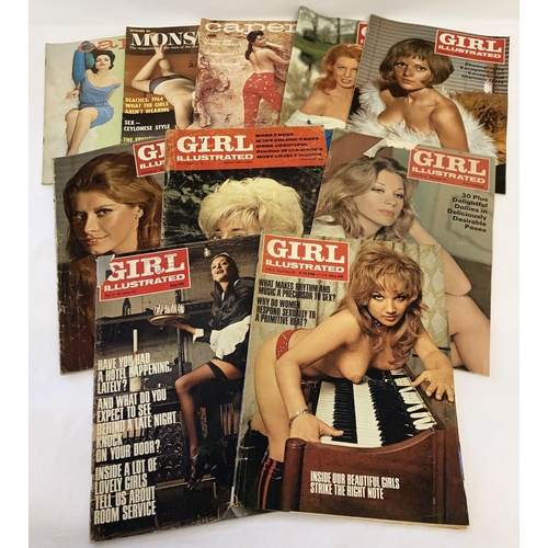 78 - 10 assorted vintage 1960's adult erotic magazines. Comprising: 7 issues of Girl Illustrated, to incl... 