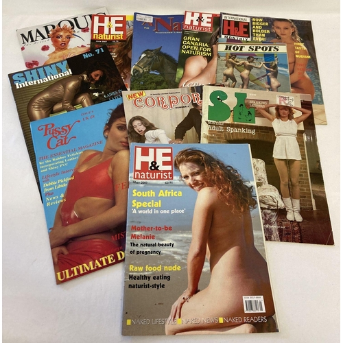 95 - 10 assorted adult erotic magazines to include fetish and spanking. Lot includes: Health and Efficien... 