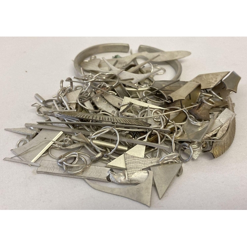 1108 - A bag of scrap silver pieces from a jewellery maker. Selling on behalf of a charity. Untested. Total... 