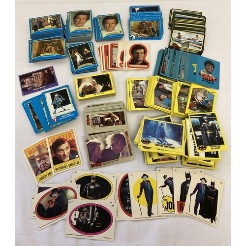 9 - A quantity of assorted vintage T.V and Movie related trading cards. To include: Moonraker, E.T., Jaw... 