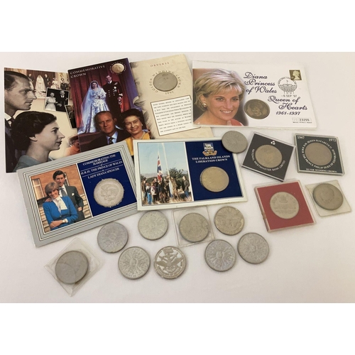 4 - A collection of commemorative crowns to include 1997 Princess Diana Queen Of Hearts, Silver Jubilee,... 