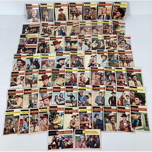 184 - A collection of 66 vintage T.V. Westerns A & BC bubble gum cards. Some duplicates. Cards include: Un... 