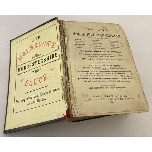 324 - An 1891 edition of Mrs. Beeston's Book of Household Management - needs rebinding or restoration. Fro... 