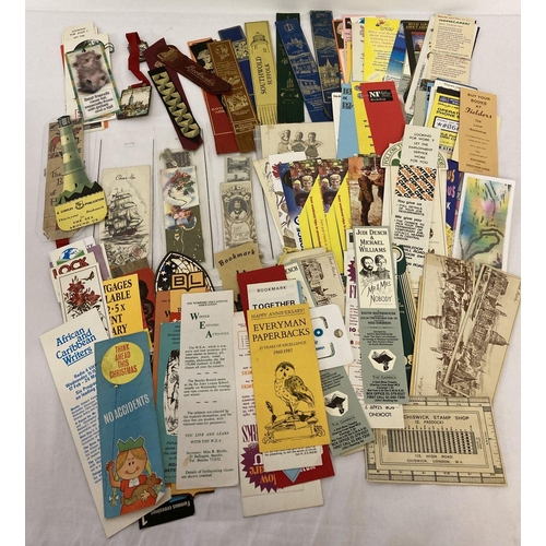 212 - A collection of assorted vintage and Edwardian bookmarks, to include novelty and advertising example... 