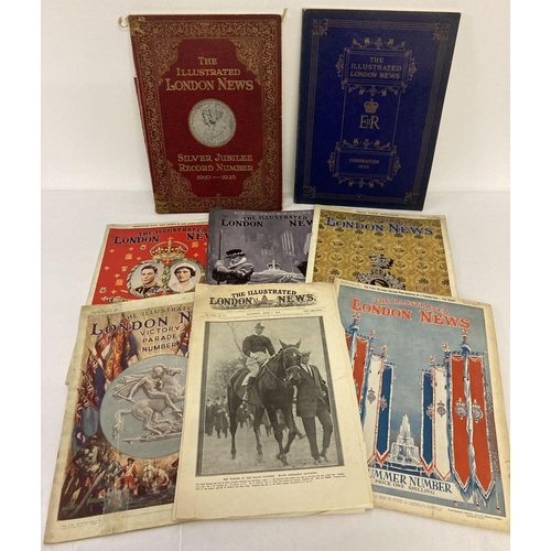 214 - 8 vintage issues of The Illustrated London News dating from 1920 through to the 1950's. To include K... 