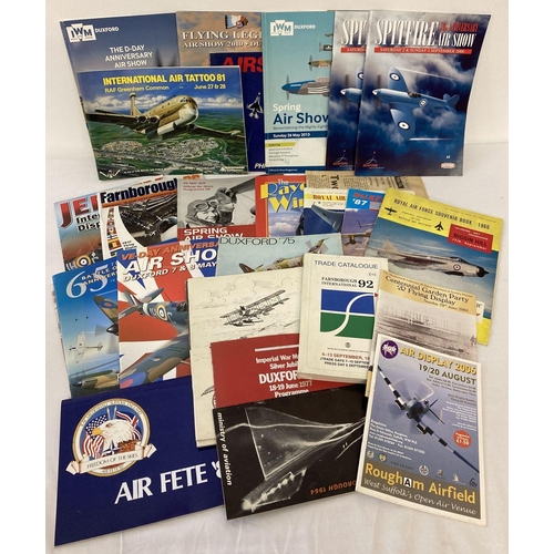 221 - A box of assorted programmes, catalogues & booklets relating to Aircraft and Airshows.