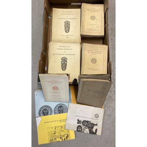 223 - A box of approx. 40 year books for the Proceedings of the Suffolk Institute of Archeaology. Together... 