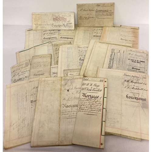 240 - 29 assorted vintage Indentures and other deeds dating from early to mid 1900's. To include convergen... 