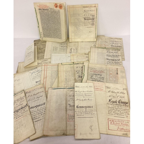 241 - 29 assorted vintage Indentures and other deeds. To include lease, convergence and mortgage.