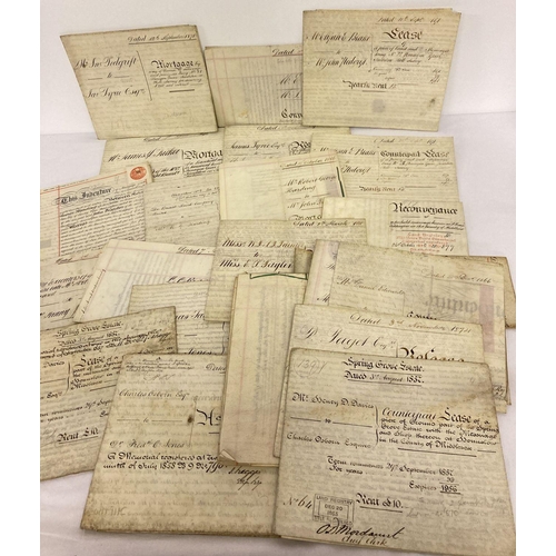 242 - 25 Victorian Indentures and other deeds to include lease, convergence and mortgage.