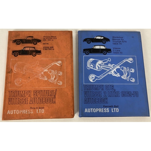 347 - 2 vintage Triumph Autobooks from Autopress Ltd. Triumph GT6 Vitesse  2 ltr 1969-70 by Kenneth Ball t... 