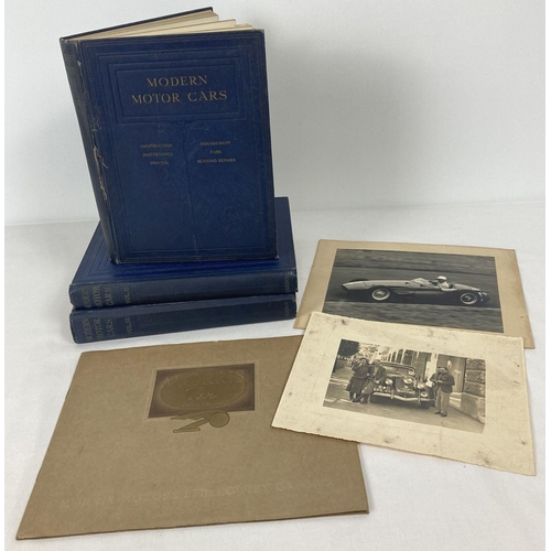 351 - A small collection of vintage automobilia books and ephemera. Comprising: Volumes 1 - 3 of Caxton's ... 