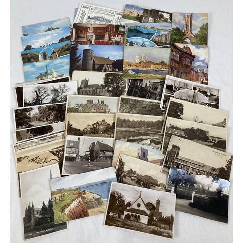 378 - Approx. 65 vintage Norfolk postcards. To include: Dersingham, Hustanton, Sheringham, Wells and King'... 