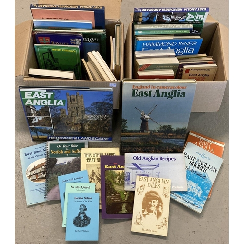 335 - 2 boxes of vintage books about East Anglia.