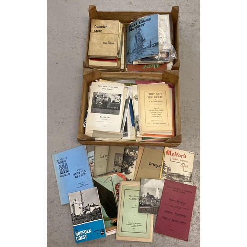 264 - A box of assorted vintage ephemera relating to Norfolk and Suffolk.