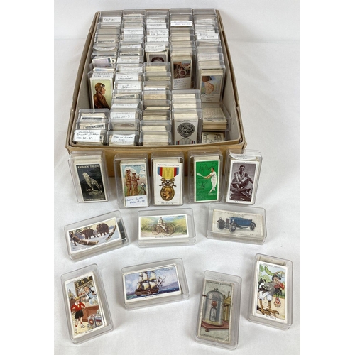 270 - Ex Dealers Stock - a quantity of vintage cigarette cards in clear plastic cases. To include: Churchm... 