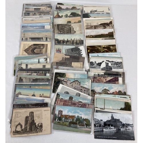 381 - Ex Dealers Stock - approx. 120 assorted vintage Norfolk postcards, most in clear plastic covers.