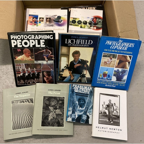 343 - A box of photography books. To include: The Print & The Negative both by Ansel Adams, Photographic P... 