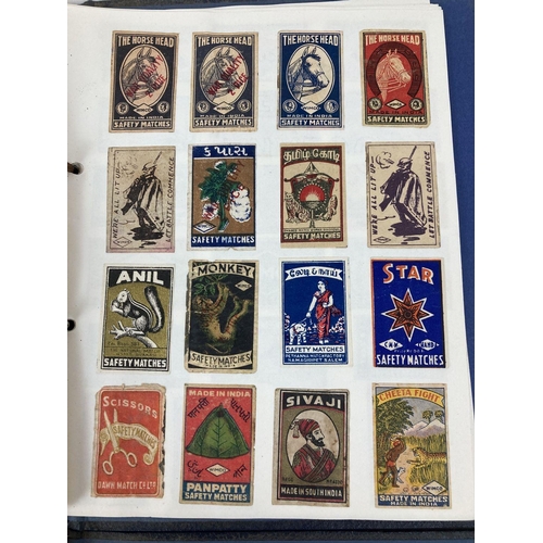 304 - Phillumeny Collection - 2 vintage folders of British and foreign matchbox labels.