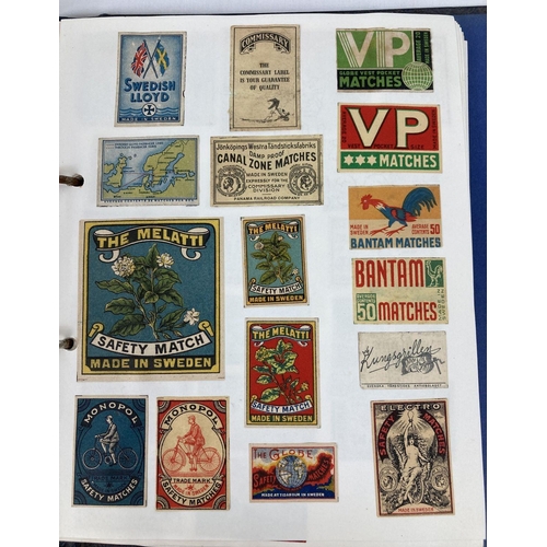 304 - Phillumeny Collection - 2 vintage folders of British and foreign matchbox labels.