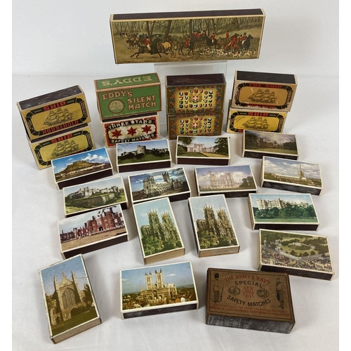 313 - Phillumeny Collection - a collection of 25 assorted large sized vintage matchboxes. To include: earl... 