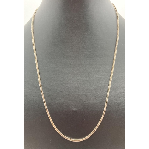 210 - A 20 inch foxtail silver chain with silver clasp. Hallmarks to fixings.