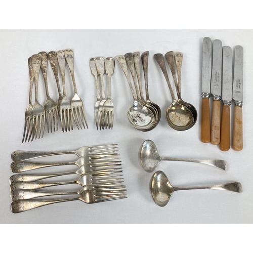 360 - A collection of early 20th century William Hutton & Sons 'Cross Arrows' A1 silver plated flatware. W... 