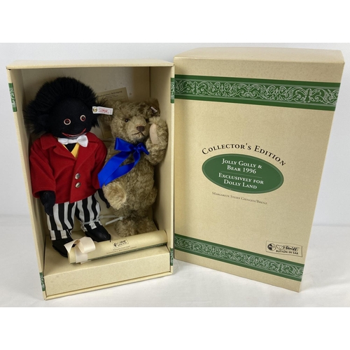 Steiff Jolly Golly & Bear 1996 Ltd Edition boxed Collectors set 