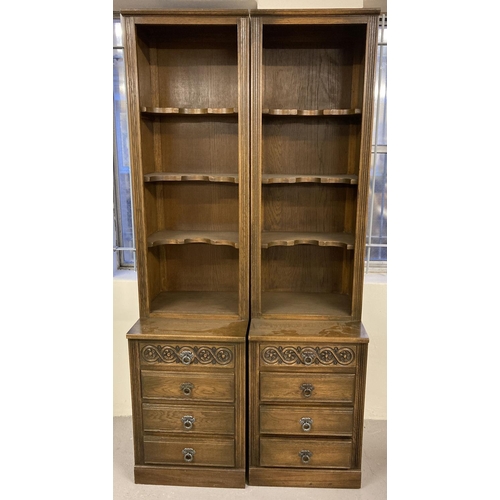 1380 - 2 vintage solid wood 