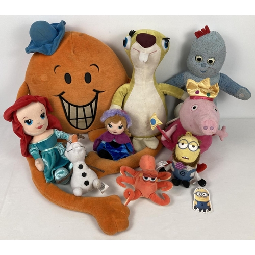 1239 - A collection of teddies and plush toys from Children's Movies & TV programmes. To include Disney Sto... 