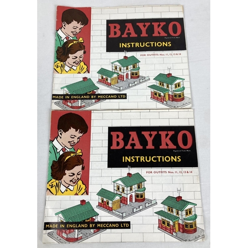 1240 - 2 vintage Bayko instruction books for outfit No's: 11,12,13 & 14.