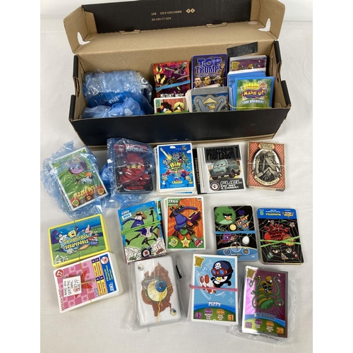 1248 - A box of assorted trading cards. To include: Topps Moshi Monsters, Dinosaur King, Panini Bin Weevils... 