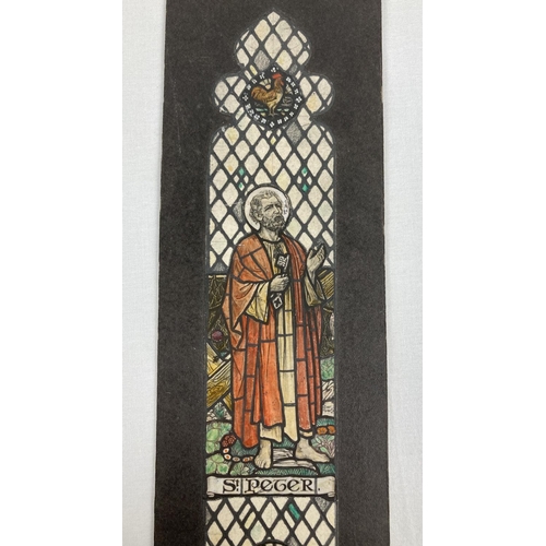 1290 - T.W.Camm Stained glass Art Studios, Smethwick. Watercolour and pencil over photographic design of st... 