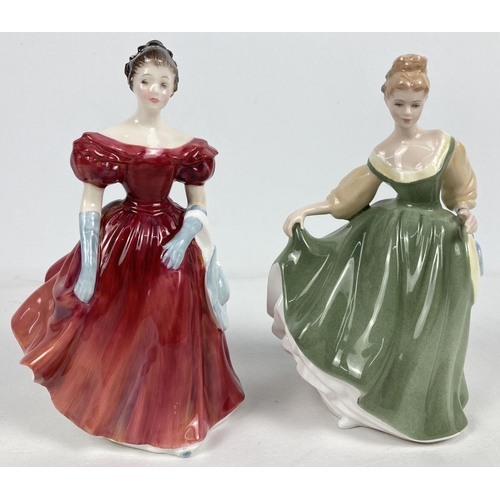 1132 - 2 boxed Royal Doulton ceramic figurines. Winsome HN2220 Rd No. 14/59 together with Fair Lady HN2193,... 