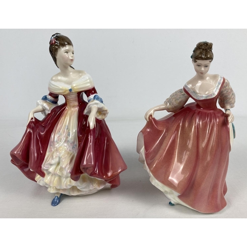 1133 - 2 boxed Royal Doulton ceramic figurines, modelled by Peggy Davies. Southern Belle - HN2229, together... 