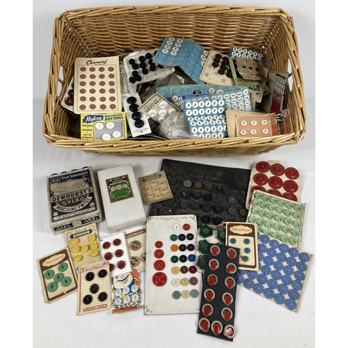 1295 - A large collection of vintage buttons in varying sizes and patterns. Most still on original cards, s... 